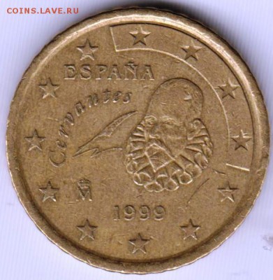 Испания 50 евро центов 1999 г. до 24.00 14.03.19 г - 028