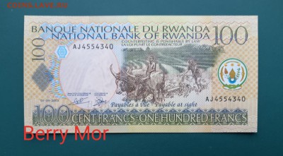 РУАНДА 100 франков 2003г., ДО 13.03. - Руанда 100 франков 2003г., А..(1)(1)