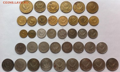 39 уставших монет 1928-57 СТАРТ 39 РУБ до15.03.19 в 22-10мск - 39шт_авер