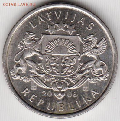 Латвия 1 лат 2006 г. Шишка до 24.00 20.03.19 г - 005
