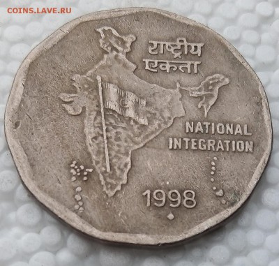 Индия 2 рупии 1998 до 21.03.19 - 42