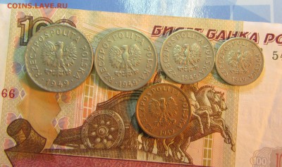 Польша 1 злотый 50,20,10,5 грошей 1949 г   до  29.03 - IMG_2686.JPG