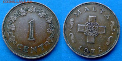 Мальта - 1 цент 1972 года до 28.03 - Мальта 1 цент 1972