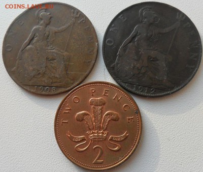 Монеты Великобритании пенни 1908,1912,1994 год - SAM_6805.JPG