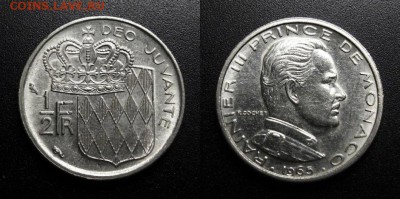МОНЕТЫ МИРА 04-19 - Монако – 0,5 франка (1965) №3