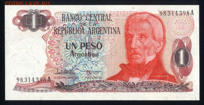 Аргентина 1 песо 1983 unc 11.04.19. 22:00 мск - 2