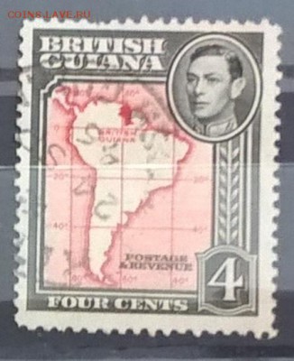 Колонии Британская Гвиана 1938 1м 4ц до 18 04 - 41