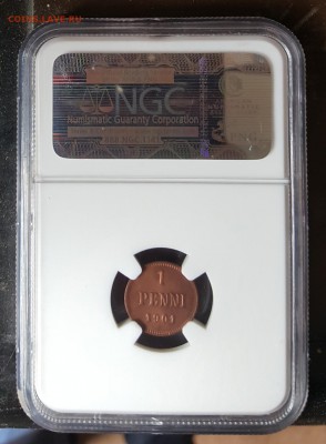 Слаб NGC MS 64.1 пенни 1901. Финляндия. С 200 р. - 20190415_121142