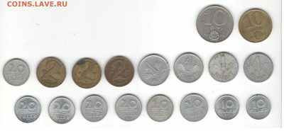 Монеты Венгрии 1949-1989. ФИКС цены. - Монеты Венгрии 1949-1989 А