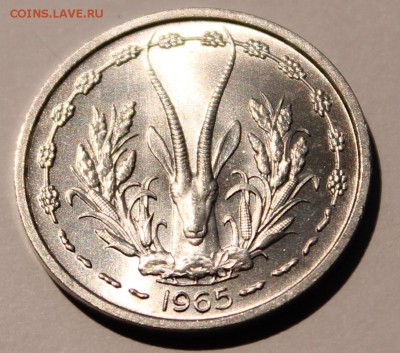 Западные Африканские штаты 1 франк 1965. UNC - 2