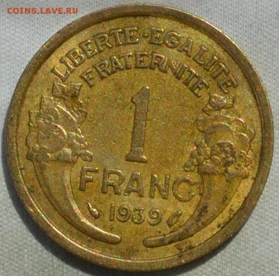 Франция 1 франк 1939. 01. 05. 2019. в 22 - 00. - DSC_0752