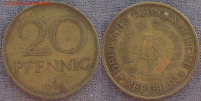 Монеты ГДР 1969.20 пф. - Монеты ГДР 20 пф 1969.JPG