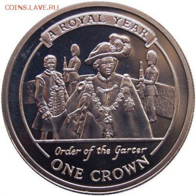 Гибралтар 1 крона 2005 Орден Подвязки - krona_shajba_gibraltar_1_krona_2005_orden_podvjazki_unc_korolevskij_god