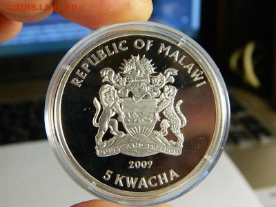 Малави 5 квача 2009г. Посеребренная медь.Одна из 4монет наб - DSCN1555.JPG