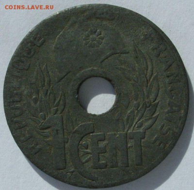 1 цент Французский Индокитай 1941. - 1 цент Французский Индокитай 1941 - 3-1