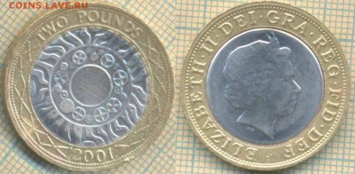 Великобритания 2 фунта 2001 г., до 28.05.2019 г. 22.00 по Мо - Великобритания 2 фунта 2001 6002