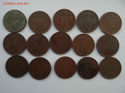 Лот из 15 монет 5 PENNIA 1866-1917 года до 29.05 до 22.00 - DSC09691