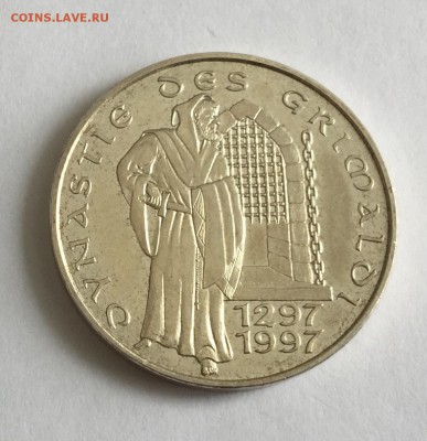 Монако 100 франков 1997г 700 лет династии Гримальди. 30.05 - IMG_7592