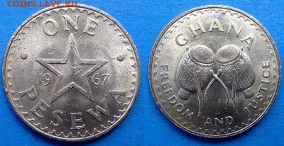Гана - 1 песева 1967 года (диаметр 25.5 мм) до 16.06 - Гана 1 песева 1967