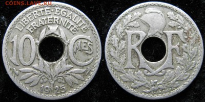 38.Монеты Франции 1918-1941г. - 38.7. -Франция 10 сантим 1925    165-ас9-2815