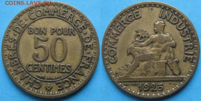 38.Монеты Франции 1918-1941г. - 38.25. -Франция 50 сантим 1925    3072
