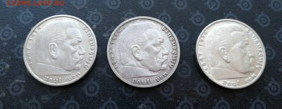 5 марок 1937-38-39 Третий рейх 3 монеты до 18.06. 22-00 - IMG_20190605_170743
