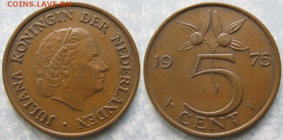 Нидерланды 5 центов 1975 до 20-06-19 в 22:00 - Нидерланды 5 центов 1975    9807