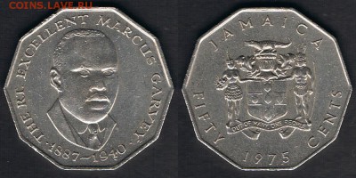 Ямайка 50 центов 1975 "Маркус Гарви" до 22.06.19 в 22:00 - Jamaica_KM#65_1975_16062019
