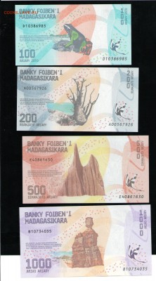 МАДАГАСКАР 100,200,500,1000 АРИАРИ 2017 UNC - 5 001