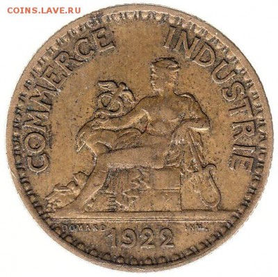 Франция 1 франк 1922 до 22.06 в 22.00 - 80-2