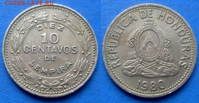 Гондурас - 10 сентаво 1980 года до 24.06 - Гондурас 10 сентаво 1980