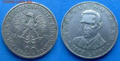 Польша - 20 злотых 1975 года (Новотко) до 26.06 - Польша 20 злотых 1975 Новотко