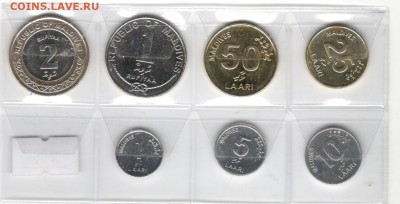 Набор монет Мальдив, 7 монет разных номиналов - Мальдивы 2