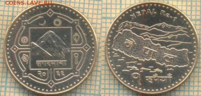 Непал 1 рупия 2009 г., до 08.07.2019 г. 22.00 по Москве - Непал 1 рупия 2009  6499