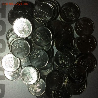 Погодовка РФ: 1 рубль-2011М 100 монет, мешковые - 1руб 2011м 100.JPG