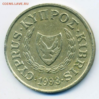 Кипр 20 центов 1993 - Кипр_20центов-1993_А