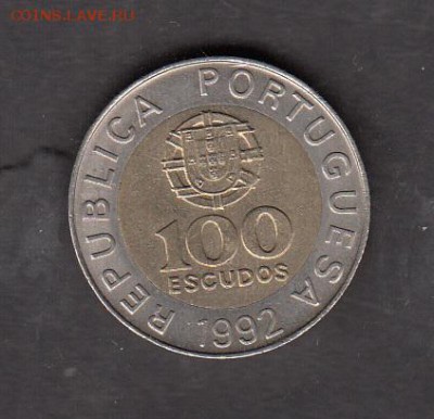 Португалия 1992 100 эскудо  с рубля до 29 07 - 180