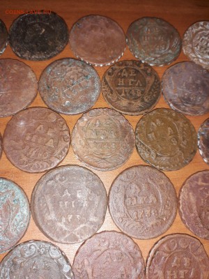 Лот монет деньга Екатерины и Елизаветы (50 шт.) - 156511619832814