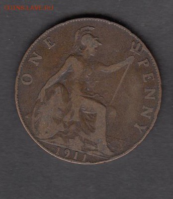 Великобритания 1911 1 пенни до 12 08 - 258
