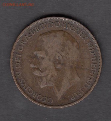 Великобритания 1911 1 пенни до 12 08 - 258а