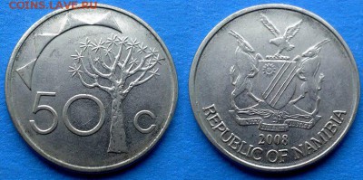 Намибия - 50 центов 2008 года до 30.08 - Намибия 50 центов, 2008