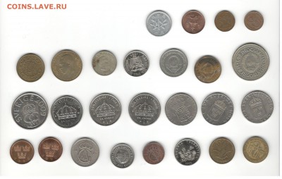 Иностранные монеты, 150 штук, 40 стран - ФИКС цены - Подборка иностранных, скан Б, сторона 2