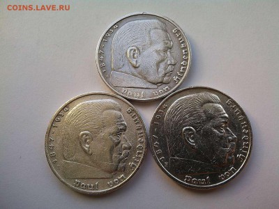 3 монеты по 5 марок Германии 1936г., A,E,F, до 07.09.2019г. - IMG_20190812_081209_thumb