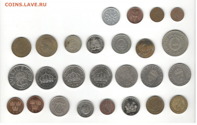 Иностранные монеты, 150 штук, 40 стран - ФИКС цены - Подборка иностранных, скан Б, сторона 2