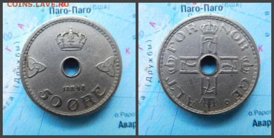 Норвегия 50 эре, 1948 - 22