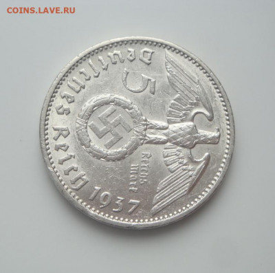 3 РЕЙХ, 5 RM 1937 "А", Гинденбург со свастикой, до 15.09 - 6.JPG