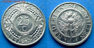 Нидер. Антильские острова - 25 центов 1989 года до 21.09 - Нидерландские Антильские острова 25 центов, 1989
