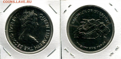 Гернси 25п 1977 остров до 24.09.19 22-00 мск - Guernsey 25p 1977 25QEII