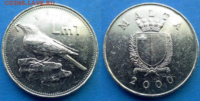 Мальта - 1 лира 2000 года до 27.09 - Мальта  1 лира 2000