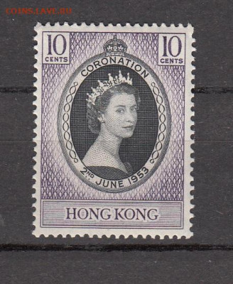 Колонии Гонк Конг 1953 1м** коронация Елизаветы до 30 09 - 567
